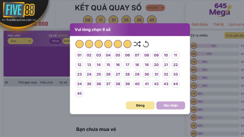 Five88 còn cung cấp nhiều hình thức quay số đặc biệt