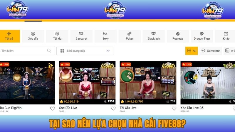 Những lý do nên lựa chọn cá cược tại nhà cái cá cược Five88