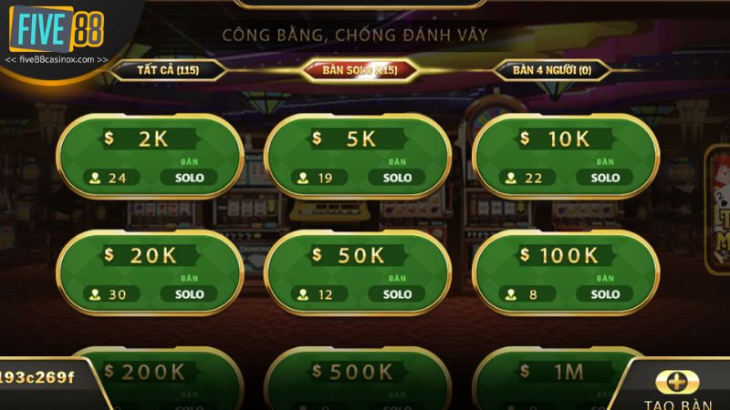 Tìm hiểu tổng quan về sảnh game bài Five88