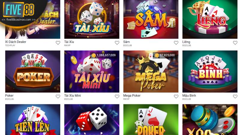 Tổng hợp các tựa game hot nhất tại Five88